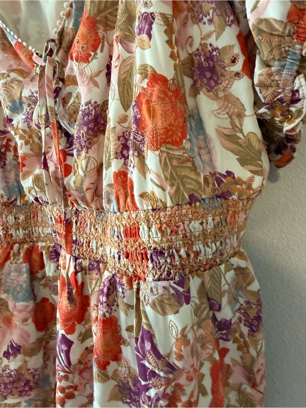 Torrid Boho Floral Peasant Top - Picture 3 of 10